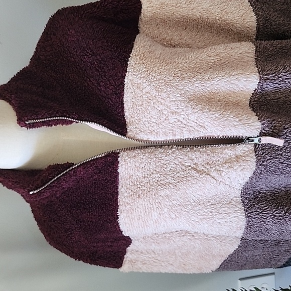 Maurices Multicolored Striped 3/4 Zip Long Sleeve Pullover - Picture 8 of 12